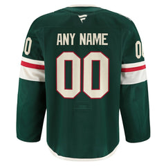 Minnesota Wild Fanatics Home Authentic Pro Custom Jersey Green