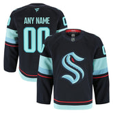 Seattle Kraken Fanatics Home Authentic Pro Custom Jersey Navy