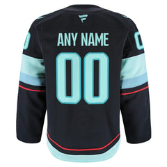 Seattle Kraken Fanatics Home Authentic Pro Custom Jersey Navy