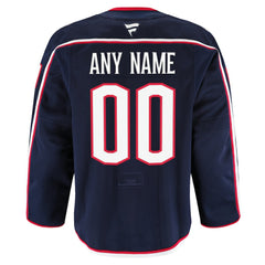 Columbus Blue Jackets Fanatics Home Authentic Pro Custom Jersey Navy