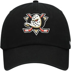 Anaheim Ducks '47 Core Logo Clean Up Adjustable Hat Black