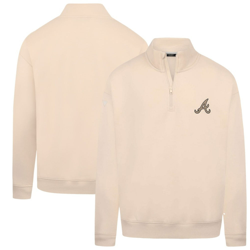 Atlanta Braves Levelwear Murray Quarter-Zip Sweatshirt Khaki