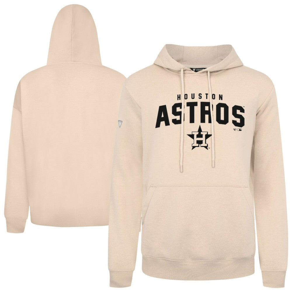 Houston Astros Levelwear Podium Team Arch Pullover Hoodie Khaki