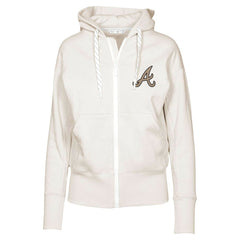 Atlanta Braves Levelwear Women's Gardinia Full-Zip Hoodie Khaki
