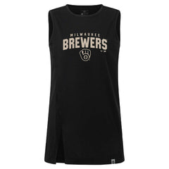 Milwaukee Brewers Levelwear Women's Influx Team Arch Tank Top Black