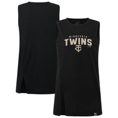 Minnesota Twins Levelwear Women's Influx Team Arch Tank Top Black