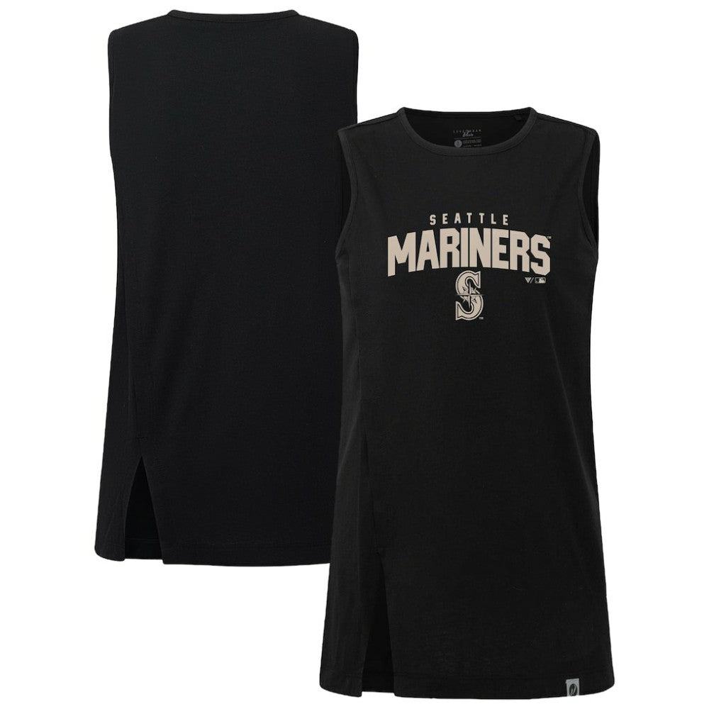 Seattle Mariners Levelwear Women's Influx Team Arch Tank Top Black