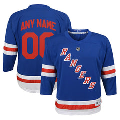 New York Rangers Youth Replica Custom Jersey Blue