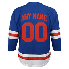 New York Rangers Youth Replica Custom Jersey Blue