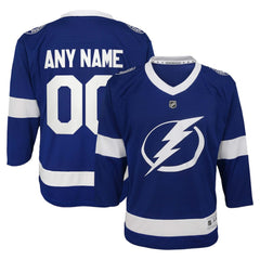 Tampa Bay Lightning Youth Replica Custom Jersey Blue