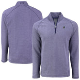 Arizona Diamondbacks Cutter & Buck Peshastin Eco Fleece Recycled Raglan Quarter-Zip Top Heather Purple