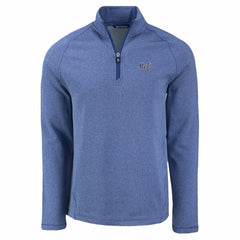New York Mets Cutter & Buck Peshastin Eco Fleece Recycled Raglan Quarter-Zip Top Heather Blue
