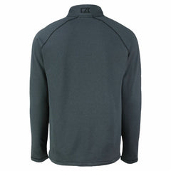 New York Mets Cutter & Buck Peshastin Eco Fleece Recycled Raglan Quarter-Zip Top Heather Black