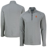 San Francisco Giants Cutter & Buck Peshastin Eco Fleece Recycled Raglan Quarter-Zip Top Heather Gray
