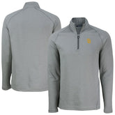 San Diego Padres Cutter & Buck Peshastin Eco Fleece Recycled Raglan Quarter-Zip Top Heather Gray