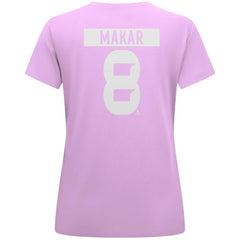 Cale Makar Colorado Avalanche Levelwear Women's Hockey Fights Cancer Anthem Name & Number T-Shirt Lavender