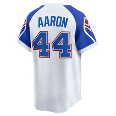 Hank Aaron Atlanta Braves Throwback Cooperstown Collection Limited Jersey - White