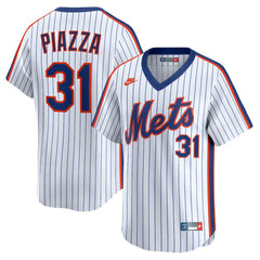 Mike Piazza New York Mets Throwback Cooperstown Collection Limited Jersey - White