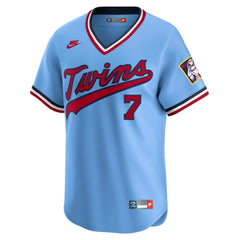 Joe Mauer Minnesota Twins Throwback Cooperstown Collection Limited Jersey - Light Blue