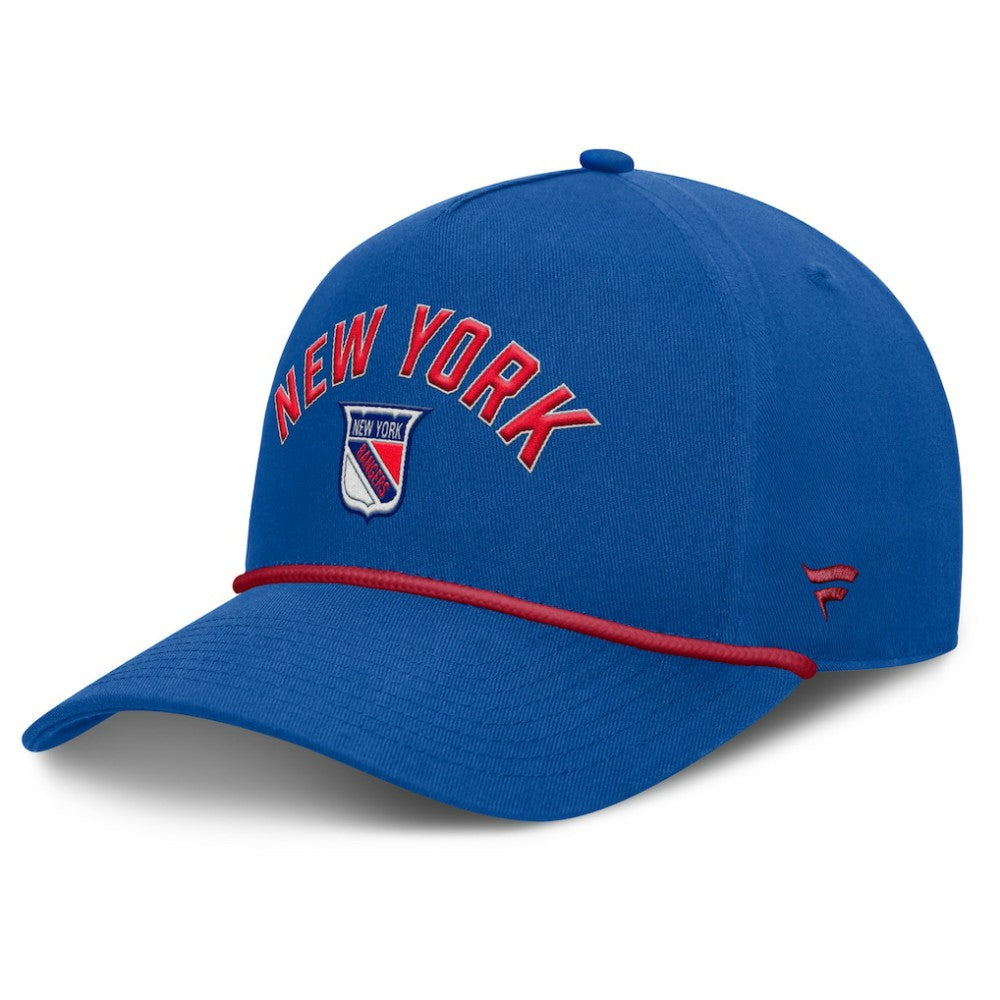 New York Rangers Fanatics Decades Collection A-Frame Rope Adjustable Hat Royal