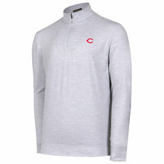 Cincinnati Reds Sublime Tri-Blend Quarter-Zip Jacket Gray