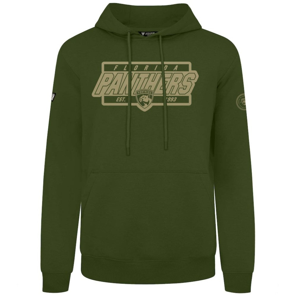 Florida Panthers Levelwear Podium Pullover Hoodie Olive
