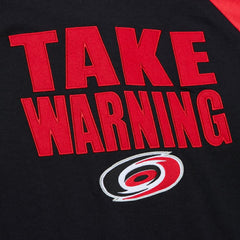 Carolina Hurricanes Mitchell & Ness Legendary Slub Raglan Long Sleeve T-Shirt Black/Red