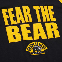 Boston Bruins Mitchell & Ness Legendary Slub Raglan Long Sleeve T-Shirt Black/Gold