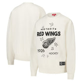 Detroit Red Wings Mitchell & Ness Women's Logo 3.0 Pullover Sweatshirt Cream
