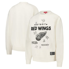 Detroit Red Wings Mitchell & Ness Women's Logo 3.0 Pullover Sweatshirt Cream