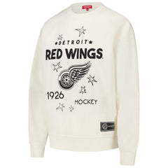 Detroit Red Wings Mitchell & Ness Women's Logo 3.0 Pullover Sweatshirt Cream