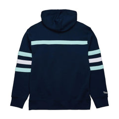 Seattle Kraken Mitchell & Ness Head Coach Slogan Pullover Hoodie Navy