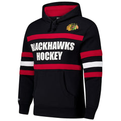 Chicago Blackhawks Mitchell & Ness Head Coach Slogan Pullover Hoodie Black