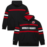 New Jersey Devils Mitchell & Ness Head Coach Slogan Pullover Hoodie Black
