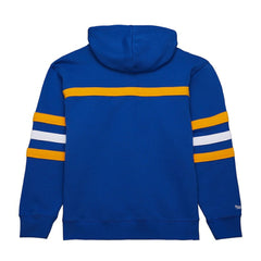 St. Louis Blues Mitchell & Ness Head Coach Slogan Pullover Hoodie Blue
