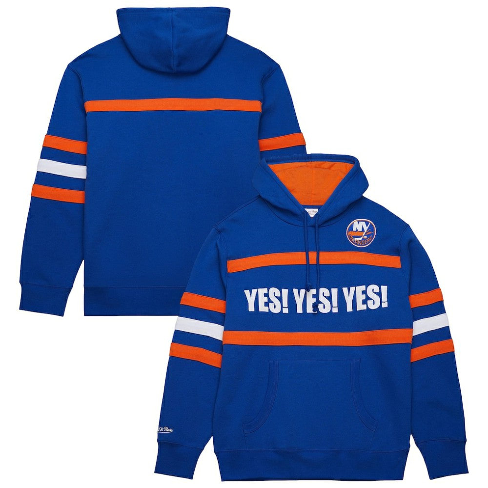 New York Islanders Mitchell & Ness Head Coach Slogan Pullover Hoodie Royal