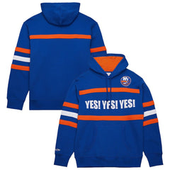 New York Islanders Mitchell & Ness Head Coach Slogan Pullover Hoodie Royal