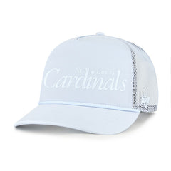 St. Louis Cardinals Foundation Script Hitch Adjustable Trucker Hat Light Blue | 47 brand