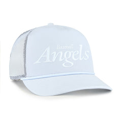 Los Angeles Angels Foundation Script Hitch Adjustable Trucker Hat Light Blue | 47 brand