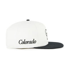 Colorado Rockies Foundation Captain Snapback Hat White/Black | 47 brand