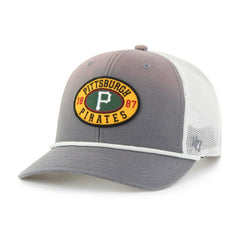 Pittsburgh Pirates Tide Sweep Rope Trucker Adjustable Hat Gray/White | 47 brand