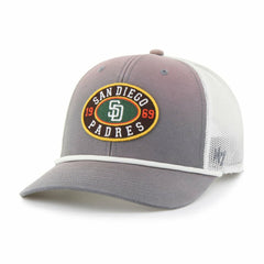 San Diego Padres Tide Sweep Rope Trucker Adjustable Hat Gray/White | 47 brand