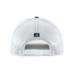 Atlanta Braves Scratch Adjustable Trucker Hat Navy/White | 47 brand