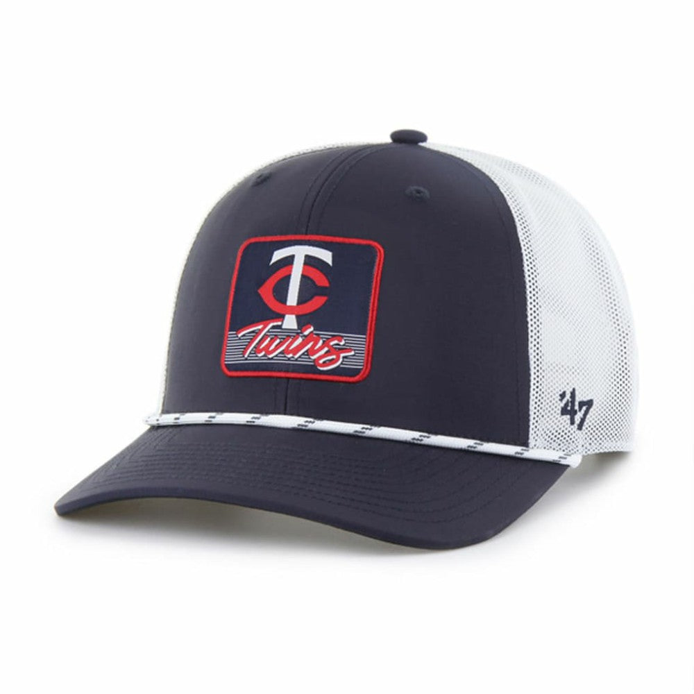 Minnesota Twins Scratch Adjustable Trucker Hat Navy/White | 47 brand