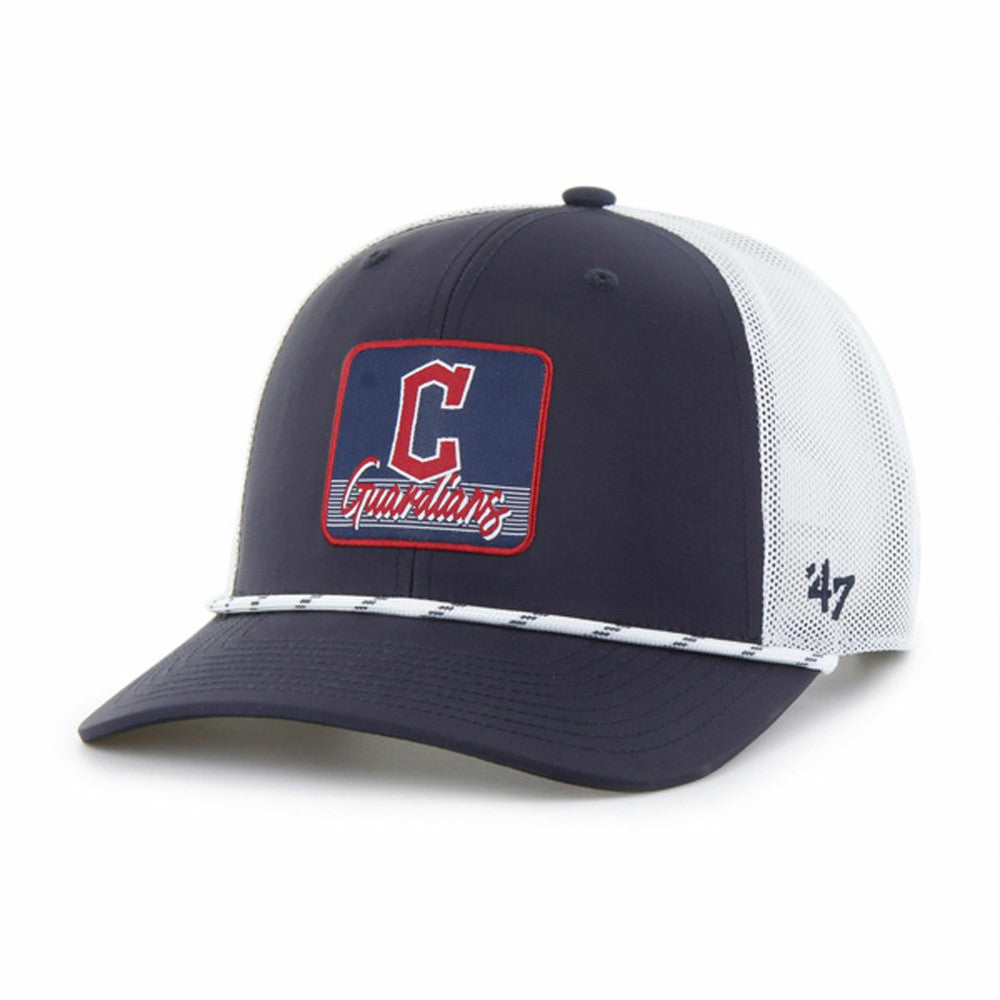 Cleveland Guardians Scratch Adjustable Trucker Hat Navy/White | 47 brand
