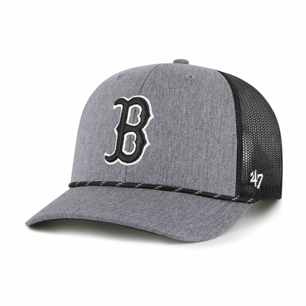 Boston Red Sox Carbon Rope Trucker Adjustable Hat Charcoal | 47 brand