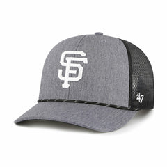 San Francisco Giants Carbon Rope Trucker Adjustable Hat Charcoal | 47 brand
