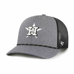 Houston Astros Carbon Rope Trucker Adjustable Hat Charcoal | 47 brand