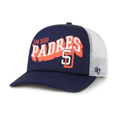San Diego Padres Meander Foam Trucker Snapback Hat Navy | 47 brand