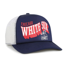 Chicago White Sox Meander Foam Trucker Snapback Hat Navy | 47 brand